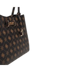 Shopper Guess Donna Carrie 4G Logo Peony Leather Espresso Brown
