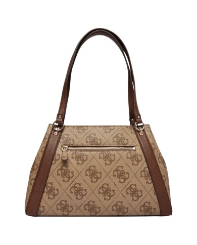 Shopper Guess Donna Karnilla 4G Maxi Logo Leather Latte Beige