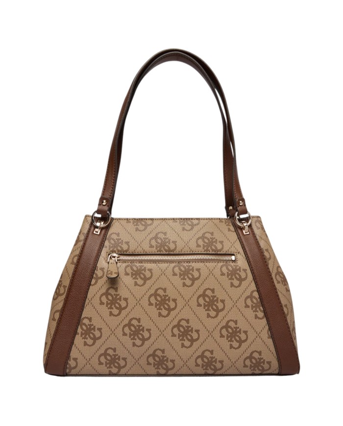 Shopper Guess Donna Karnilla 4G Maxi Logo Leather Latte Beige