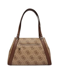 Shopper Guess Donna Karnilla 4G Maxi Logo Leather Latte Beige