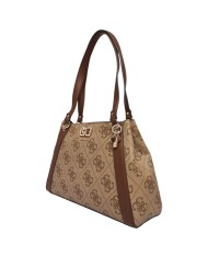 Shopper Guess Donna Karnilla 4G Maxi Logo Leather Latte Beige