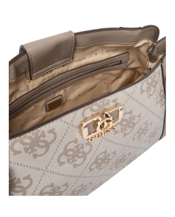 Shopper Guess Donna Karnilla 4G Maxi Logo Leather Dark Taupe