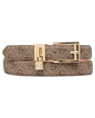 Cintura Donna Guess Yesba 4G Logo Leather Latte Beige