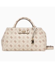 Borsa Donna Guess Carrie 4G Logo Con Tracolla Leather Vanilla Cream