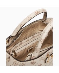 Borsa Donna Guess Carrie 4G Logo Con Tracolla Leather Vanilla Cream