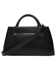 Borsa A Mano Donna Guess Carrie Con Tracolla G Logo Leather Black