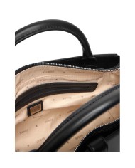 Borsa A Mano Donna Guess Carrie Con Tracolla G Logo Leather Black