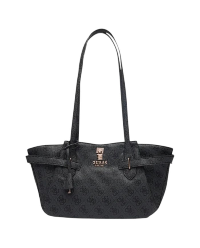 Shopper Guess Donna Yesba 4G Logo Leather Coal Black