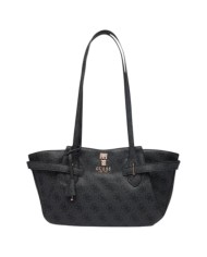 Shopper Guess Donna Yesba 4G Logo Leather Coal Black