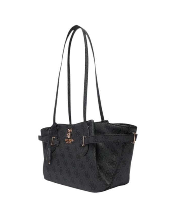 Shopper Guess Donna Yesba 4G Logo Leather Coal Black