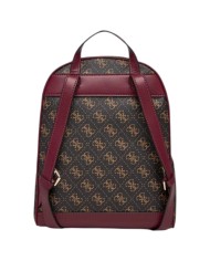 Zaino Guess Donna Follie Travel 4G Logo Leather Brown Burgundy