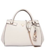Borsa A Mano Guess Donna Serenova Con Tracolla Saffiano Leather Off White