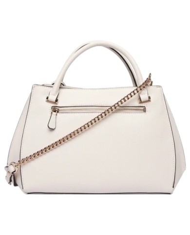 Borsa A Mano Guess Donna Serenova Con Tracolla Saffiano Leather Off White