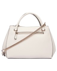 Borsa A Mano Guess Donna Serenova Con Tracolla Saffiano Leather Off White