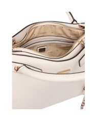 Borsa A Mano Guess Donna Serenova Con Tracolla Saffiano Leather Off White