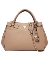Borsa A Mano Guess Donna Serenova Con Tracolla Saffiano Leather Pale Mocha