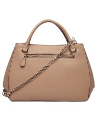 Borsa A Mano Guess Donna Serenova Con Tracolla Saffiano Leather Pale Mocha