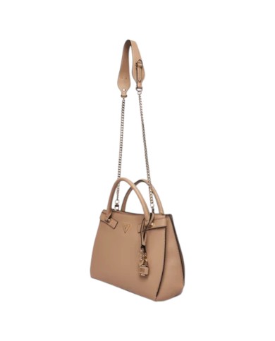 Borsa A Mano Guess Donna Serenova Con Tracolla Saffiano Leather Pale Mocha