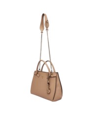 Borsa A Mano Guess Donna Serenova Con Tracolla Saffiano Leather Pale Mocha