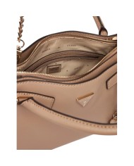Borsa A Mano Guess Donna Serenova Con Tracolla Saffiano Leather Pale Mocha