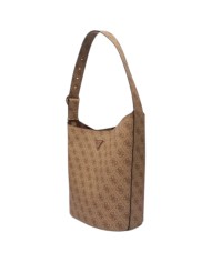 Borsa Guess Donna Meridian II 4G Logo Secchiello Leather Latte Beige