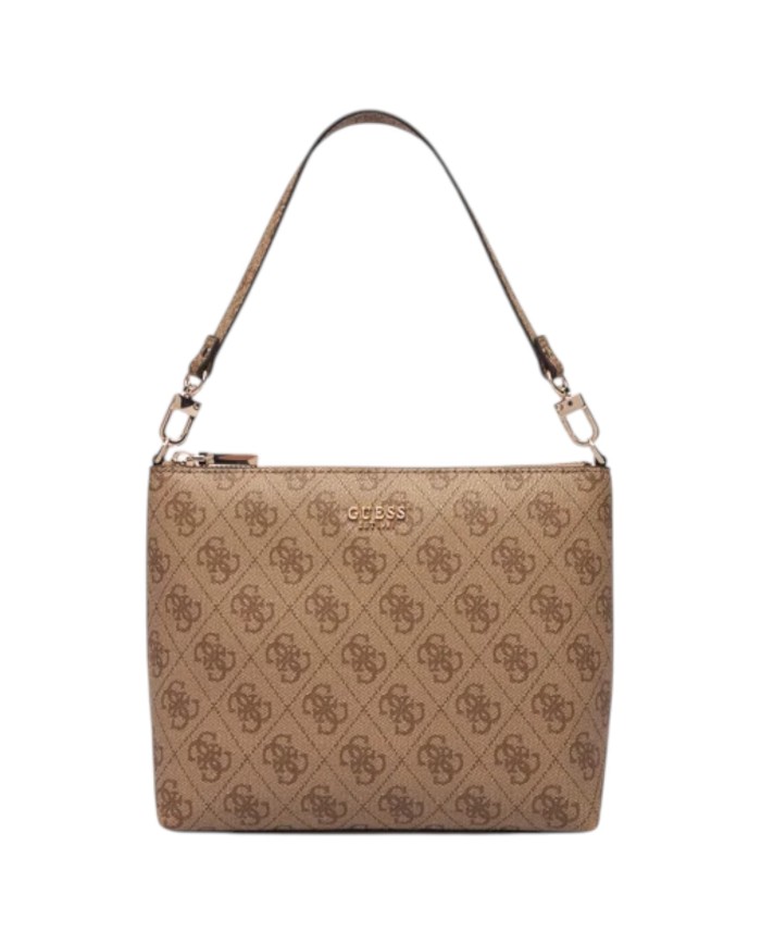 Borsa Guess Donna Meridian II 4G Logo Secchiello Leather Latte Beige