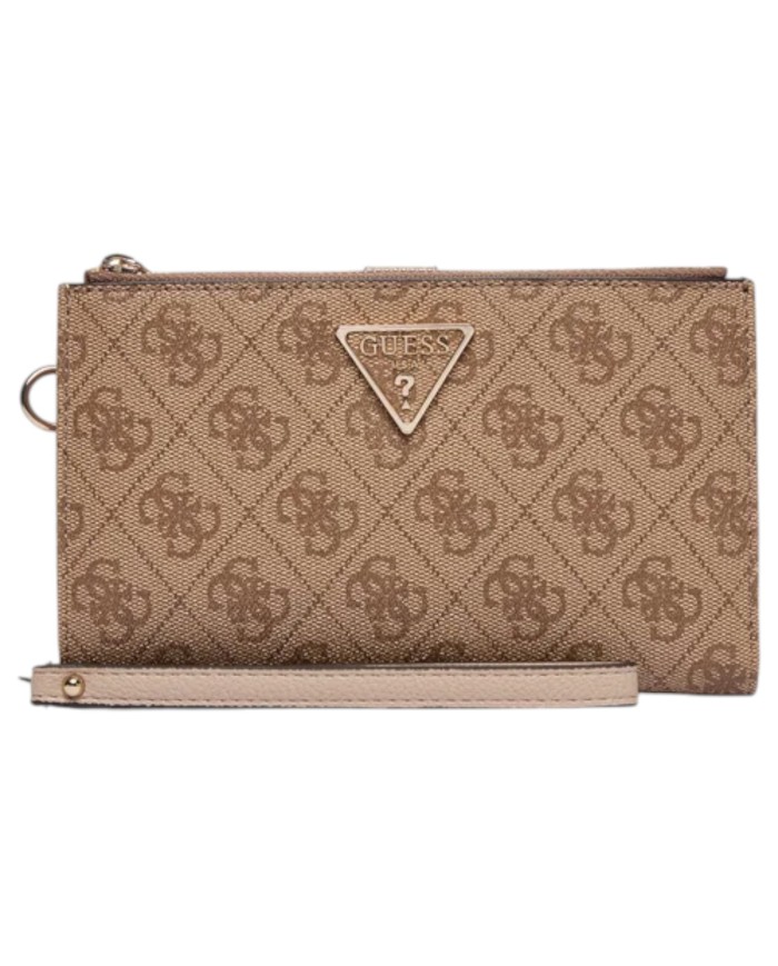 Portafoglio Donna Guess Laurel II Slg 4G Logo Leather Latte Beige