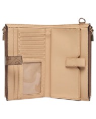 Portafoglio Donna Guess Laurel II Slg 4G Logo Leather Latte Beige
