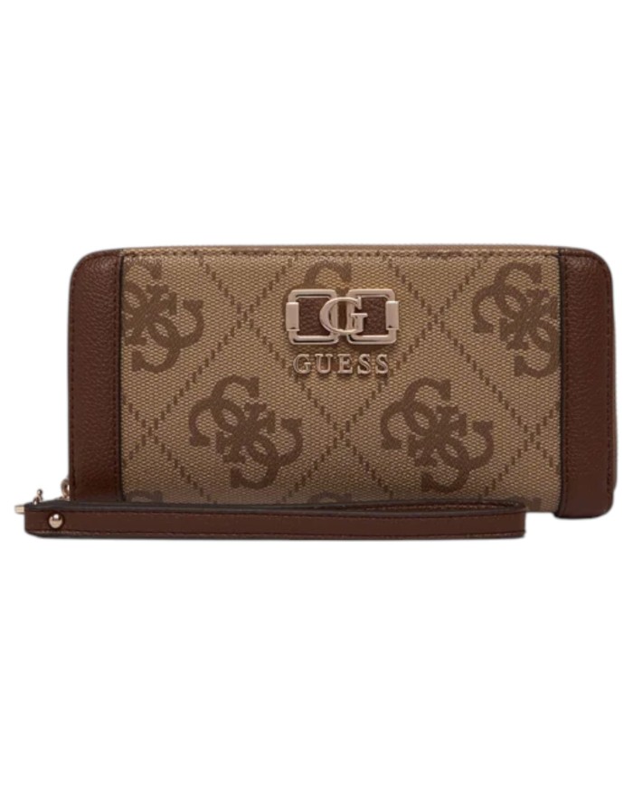 Portafoglio Donna Guess Karnilla Slg 4G Logo Leather Latte Beige