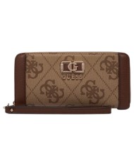 Portafoglio Donna Guess Karnilla Slg 4G Logo Leather Latte Beige