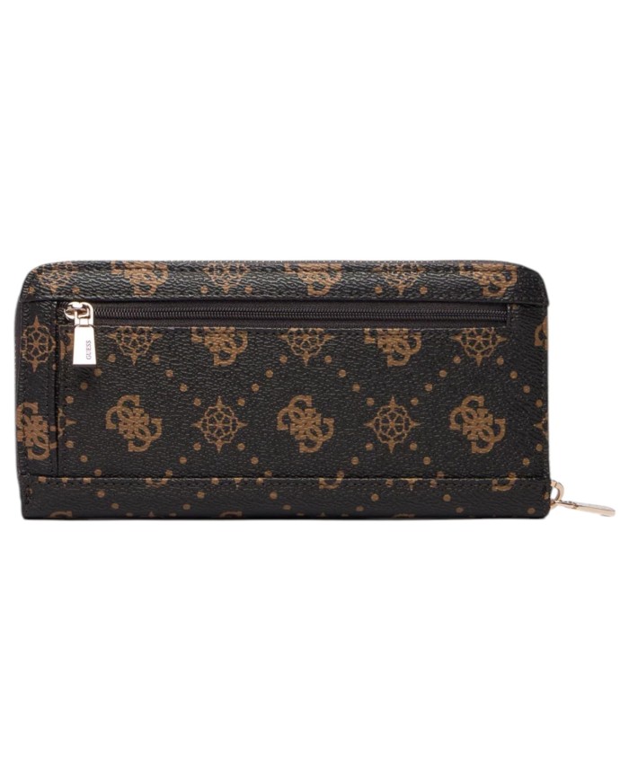Portafoglio Donna Guess Carrie Slg 4G Logo Leather Espresso Brown