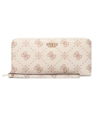 Portafoglio Donna Guess Carrie Slg 4G Logo Leather Vanilla Cream