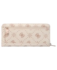 Portafoglio Donna Guess Carrie Slg 4G Logo Leather Vanilla Cream