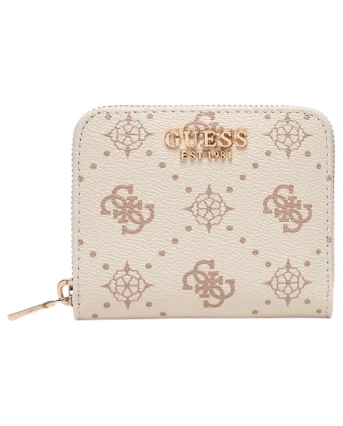 Portafoglio Donna Guess Carrie Slg 4G Logo Leather Vanilla Cream