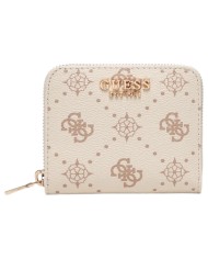 Portafoglio Donna Guess Carrie Slg 4G Logo Leather Vanilla Cream