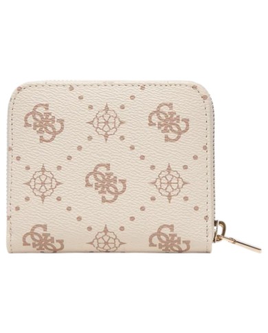 Portafoglio Donna Guess Carrie Slg 4G Logo Leather Vanilla Cream