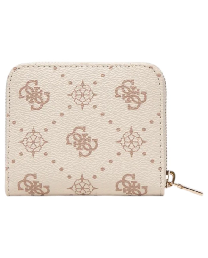 Portafoglio Donna Guess Carrie Slg 4G Logo Leather Vanilla Cream