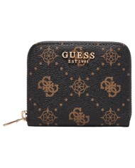 Portafoglio Donna Guess Carrie Slg 4G Logo Leather Espresso Brown