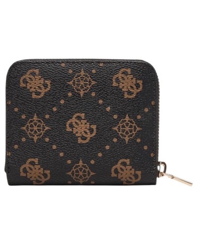 Portafoglio Donna Guess Carrie Slg 4G Logo Leather Espresso Brown