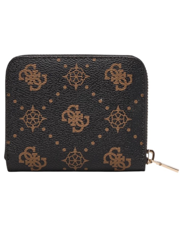 Portafoglio Donna Guess Carrie Slg 4G Logo Leather Espresso Brown