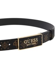 Cintura Donna Guess Silia 4G Logo Peony Leather Brown