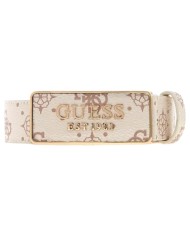 Cintura Donna Guess Silia 4G Logo Peony Leather Vanilla Cream