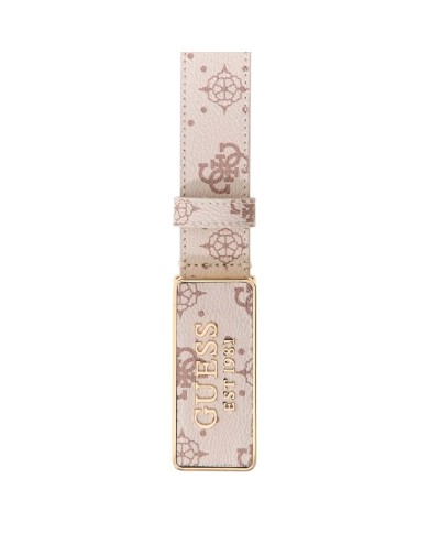Cintura Donna Guess Silia 4G Logo Peony Leather Vanilla Cream