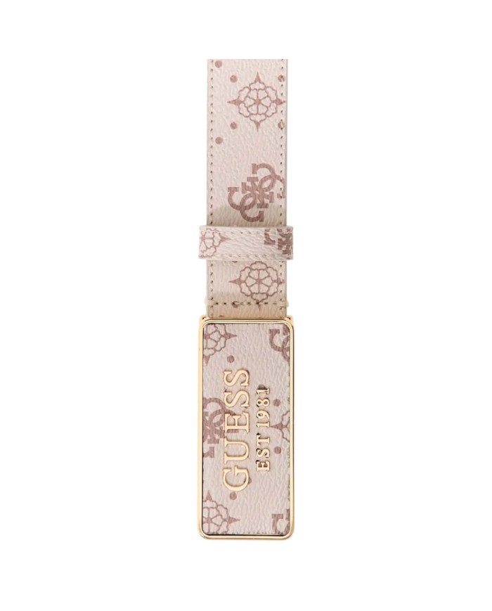 Cintura Donna Guess Silia 4G Logo Peony Leather Vanilla Cream