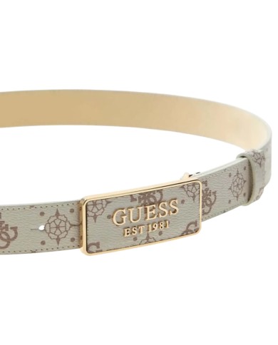 Cintura Donna Guess Silia 4G Logo Peony Leather Vanilla Cream