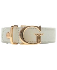 Cintura Donna Guess Sally G Logo Leather White