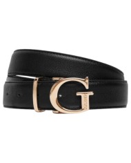 Cintura Donna Guess Sally G Logo Leather Black