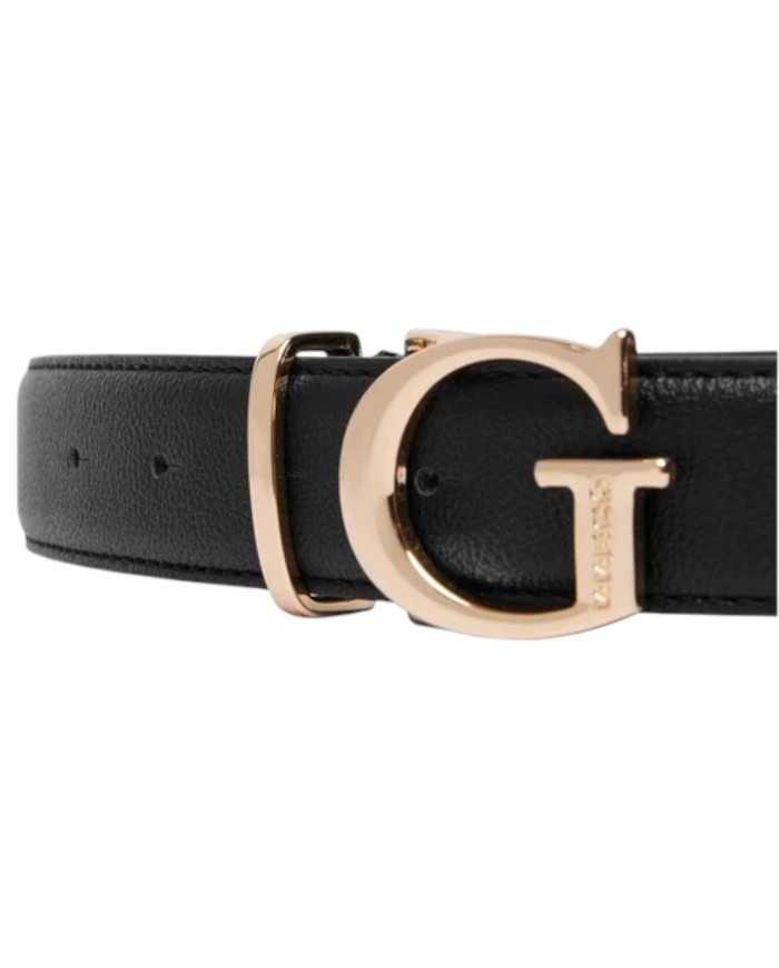 Cintura Donna Guess Sally G Logo Leather Black