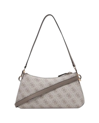 Tracolla Donna Guess Noelle II Mini 4G Logo Leather Bone White