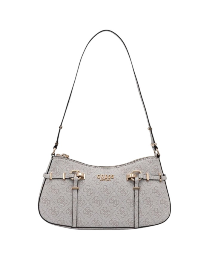 Tracolla Donna Guess Carrie 4G Logo Leather Bone White